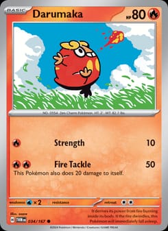 Darumaka 034/167 Common – Twilight Masquerade Pokémon card