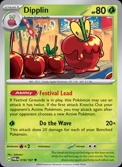 Dipplin 018/167 Uncommon – Twilight Masquerade Pokémon card