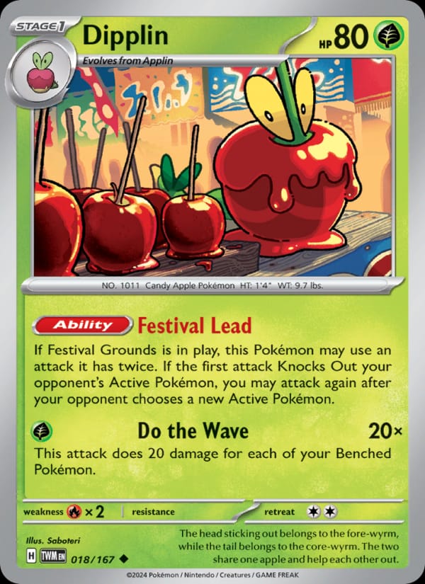 Dipplin 018/167 Twilight Masquerade Pokémon card