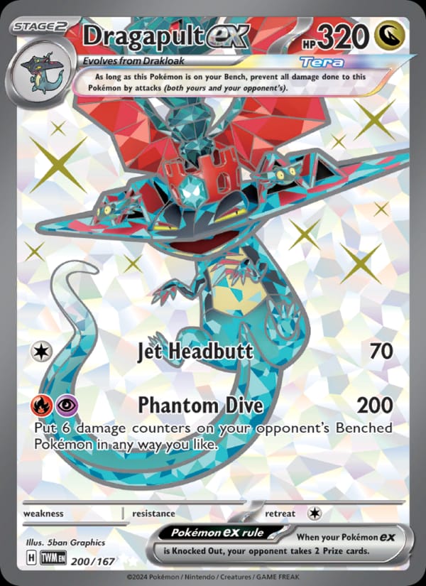 Dragapult ex 200/167 Twilight Masquerade Pokémon card