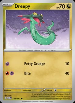 Dreepy 128/167 Common – Twilight Masquerade Pokémon card