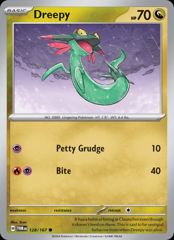 Dreepy 128/167 Twilight Masquerade Pokémon card