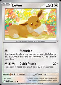 Eevee 135/167 Common – Twilight Masquerade Pokémon card