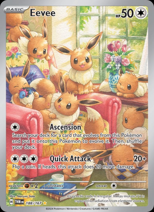 Eevee 188/167 Twilight Masquerade Pokémon card