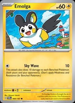 Emolga 069/167 Common – Twilight Masquerade Pokémon card