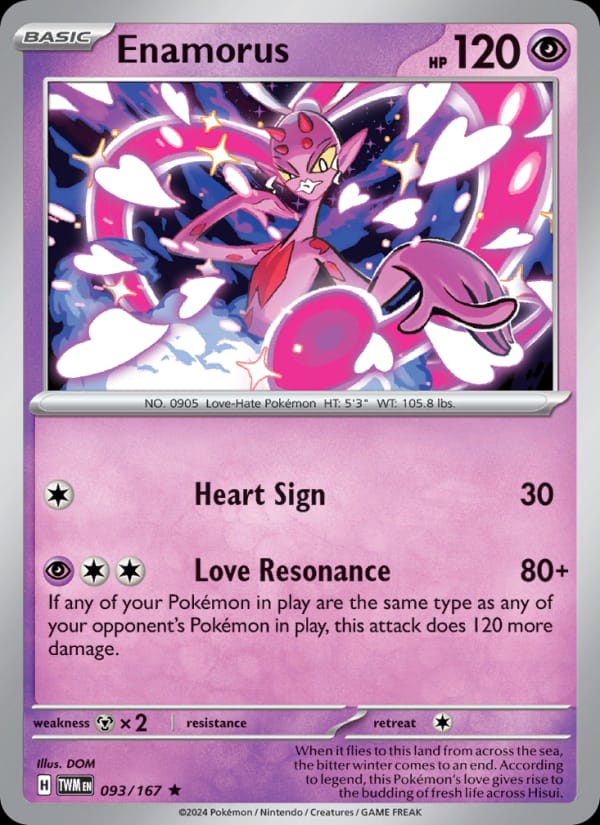 Enamorus 093/167 Twilight Masquerade Pokémon card