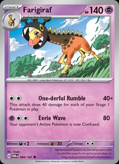 Farigiraf 084/167 Uncommon – Twilight Masquerade Pokémon card