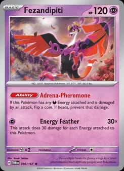 Fezandipiti 096/167 Rare – Twilight Masquerade Pokémon card
