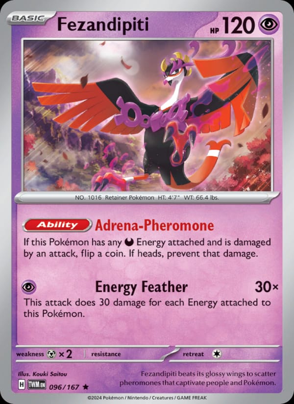 Fezandipiti 096/167 Twilight Masquerade Pokémon card