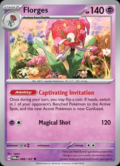 Florges 088/167 Uncommon – Twilight Masquerade Pokémon card
