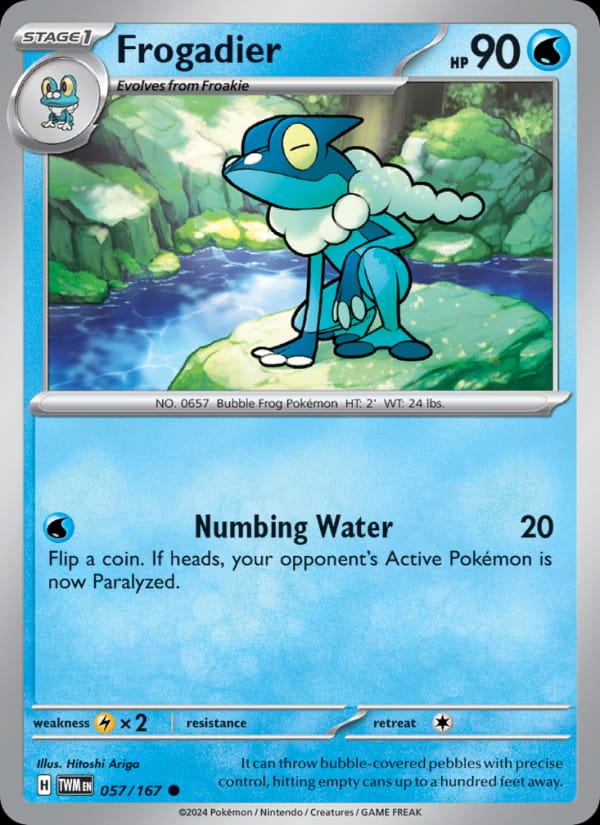 Frogadier 057/167 Twilight Masquerade Pokémon card