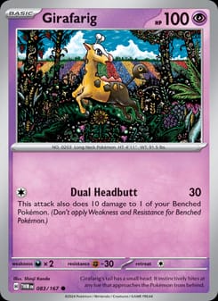 Girafarig 083/167 Common – Twilight Masquerade Pokémon card