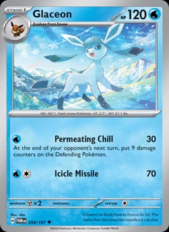 Glaceon 054/167 Uncommon – Twilight Masquerade Pokémon card