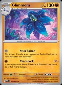 Glimmora 109/167 Uncommon – Twilight Masquerade Pokémon card
