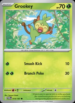 Grookey 014/167 Common – Twilight Masquerade Pokémon card