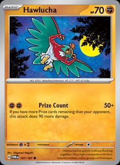 Hawlucha 107/167 Common – Twilight Masquerade Pokémon card