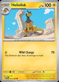 Heliolisk 071/167 Common – Twilight Masquerade Pokémon card