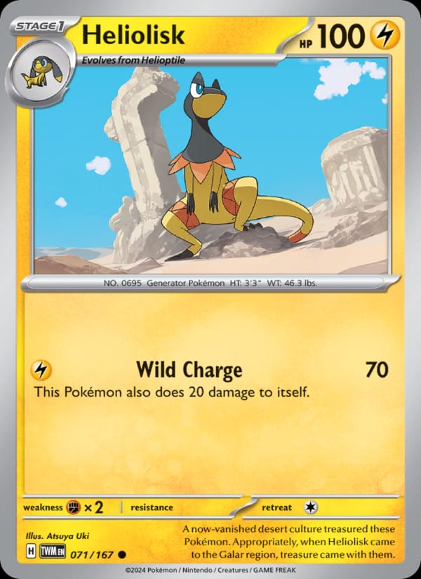 Heliolisk 071/167 Twilight Masquerade Pokémon card
