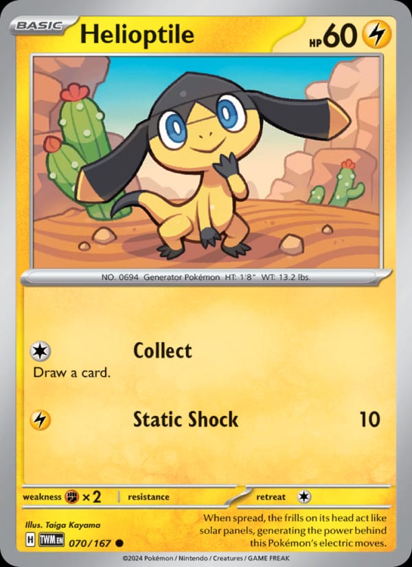 Helioptile 070/167 Twilight Masquerade Pokémon card