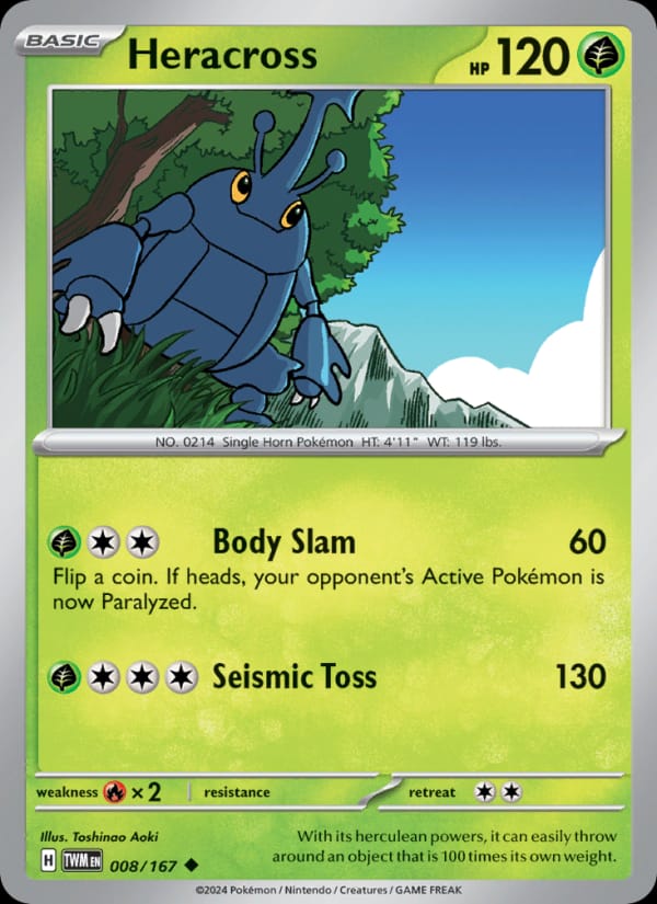 Heracross 008/167 Twilight Masquerade Pokémon card