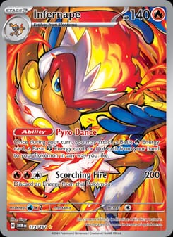 Infernape 173/167 Illustration Rare – Twilight Masquerade Pokémon card