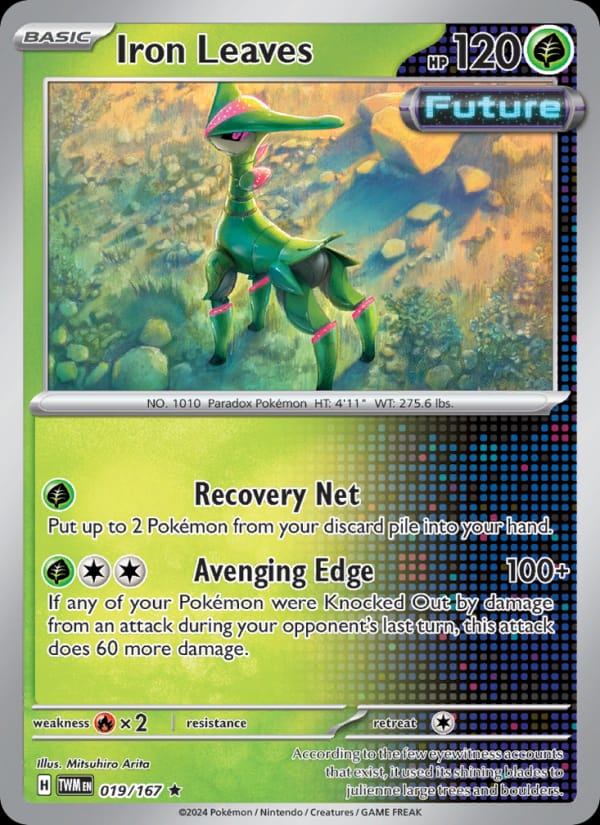 Iron Leaves 019/167 Twilight Masquerade Pokémon card