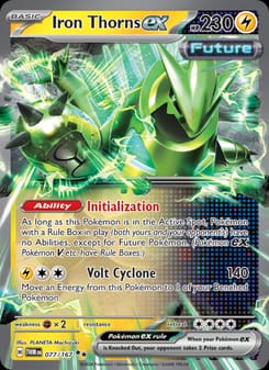 Iron Thorns ex 077/167 Double Rare – Twilight Masquerade Pokémon card