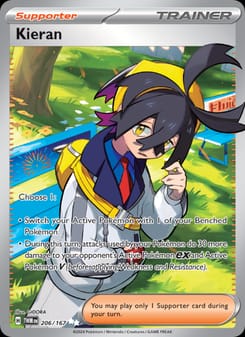 Kieran 206/167 Ultra Rare – Twilight Masquerade Pokémon card