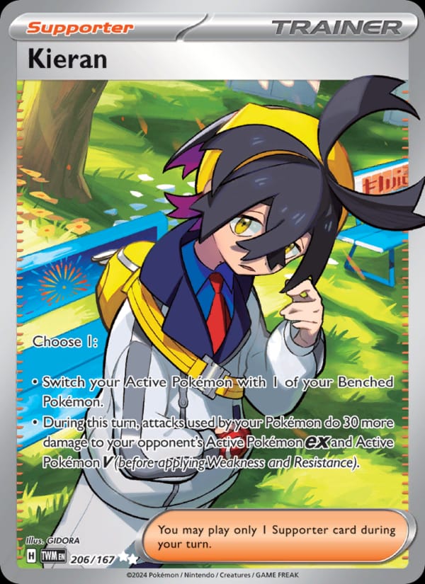 Kieran 206/167 Twilight Masquerade Pokémon card