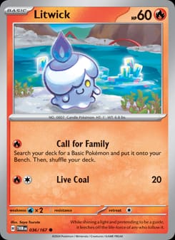 Litwick 036/167 Common – Twilight Masquerade Pokémon card