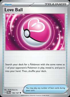 Love Ball 156/167 Uncommon – Twilight Masquerade Pokémon card