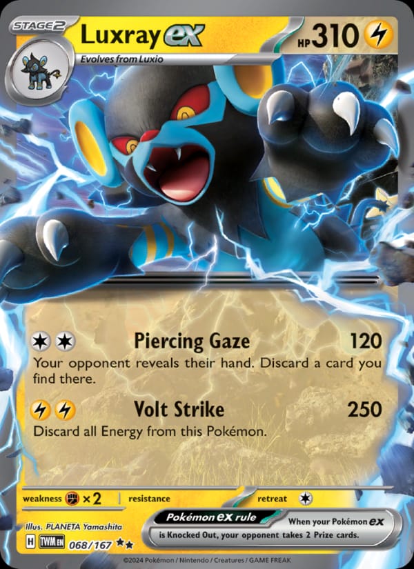 Luxray ex 068/167 Twilight Masquerade Pokémon card
