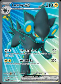 Luxray ex 195/167 Ultra Rare – Twilight Masquerade Pokémon card