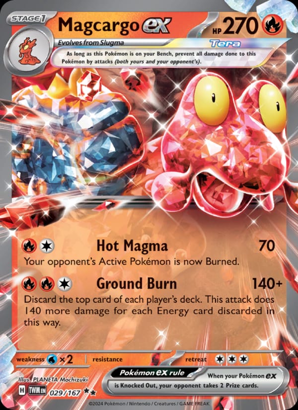 Magcargo ex 029/167 Twilight Masquerade Pokémon card