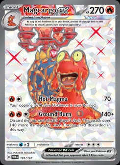 Magcargo ex 191/167 Ultra Rare – Twilight Masquerade Pokémon card