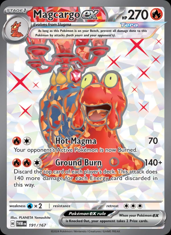 Magcargo ex 191/167 Twilight Masquerade Pokémon card