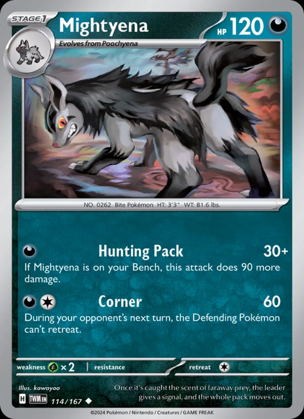 Mightyena 114/167 Twilight Masquerade Pokémon card