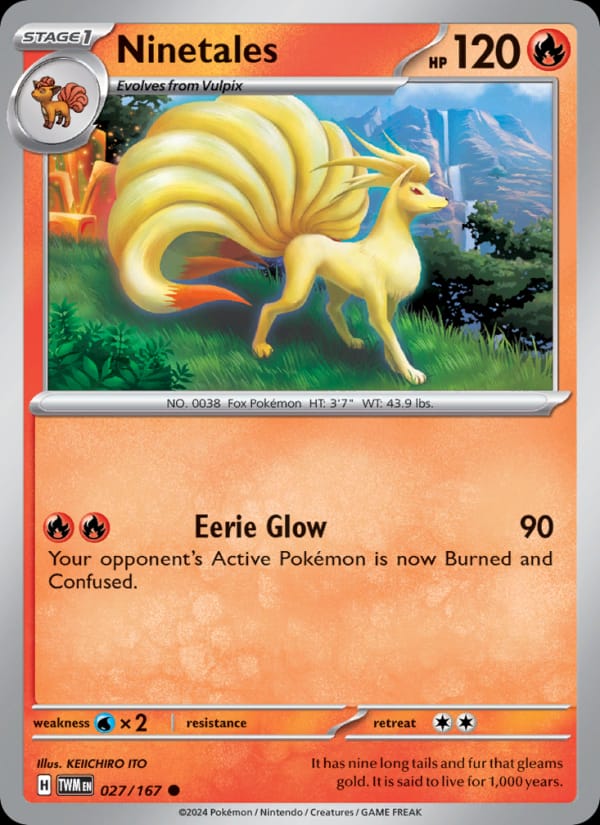 Ninetales 027/167 Twilight Masquerade Pokémon card