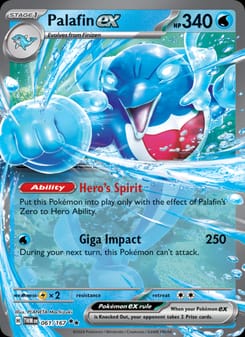 Palafin ex 061/167 Double Rare – Twilight Masquerade Pokémon card
