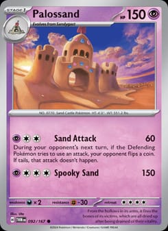 Palossand 092/167 Common – Twilight Masquerade Pokémon card