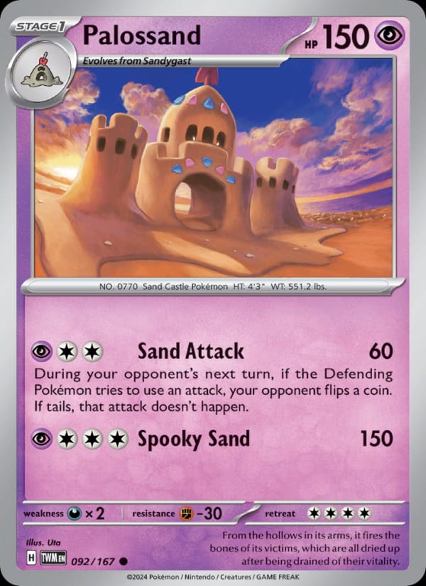 Palossand 092/167 Twilight Masquerade Pokémon card