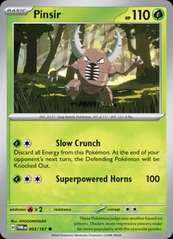 Pinsir 003/167 Common – Twilight Masquerade Pokémon card