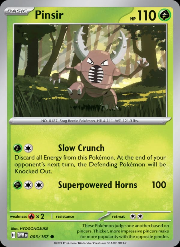 Pinsir 003/167 Twilight Masquerade Pokémon card