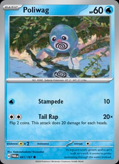 Poliwag 041/167 Common – Twilight Masquerade Pokémon card