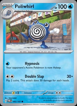Poliwhirl 042/167 Common – Twilight Masquerade Pokémon card