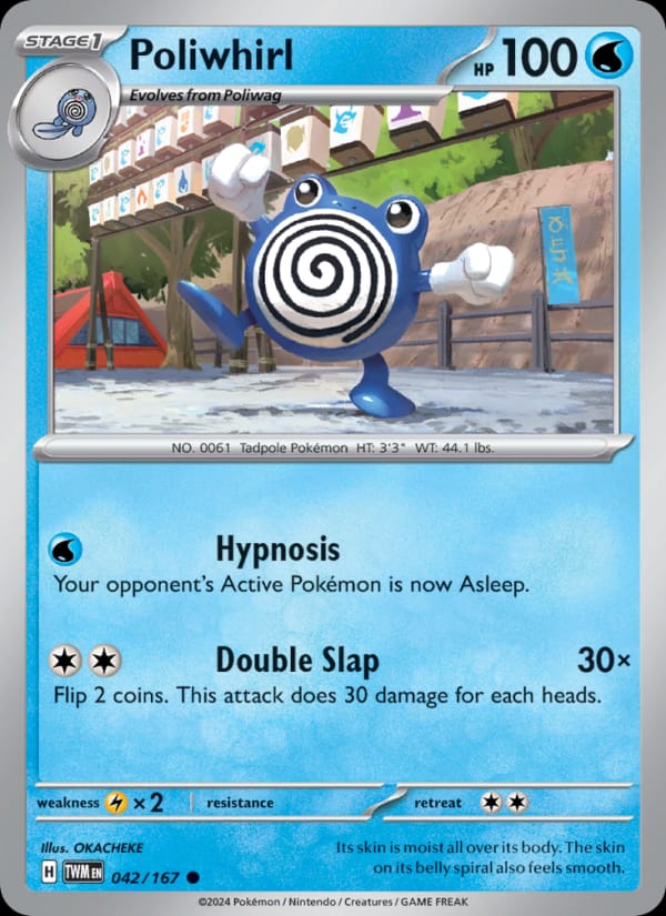 Poliwhirl 042/167 Twilight Masquerade Pokémon card