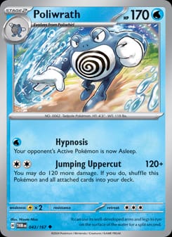Poliwrath 043/167 Uncommon – Twilight Masquerade Pokémon card