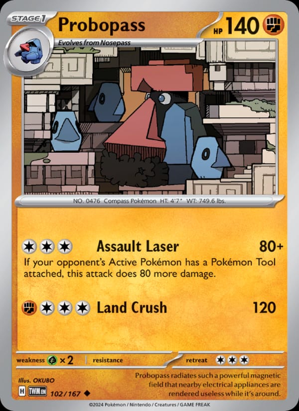 Probopass 102/167 Twilight Masquerade Pokémon card
