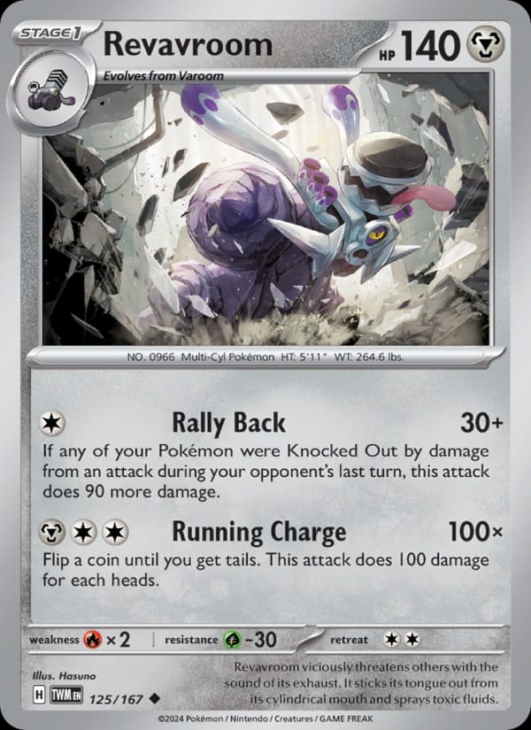 Revavroom 125/167 Twilight Masquerade Pokémon card