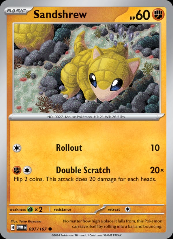 Sandshrew 097/167 Twilight Masquerade Pokémon card